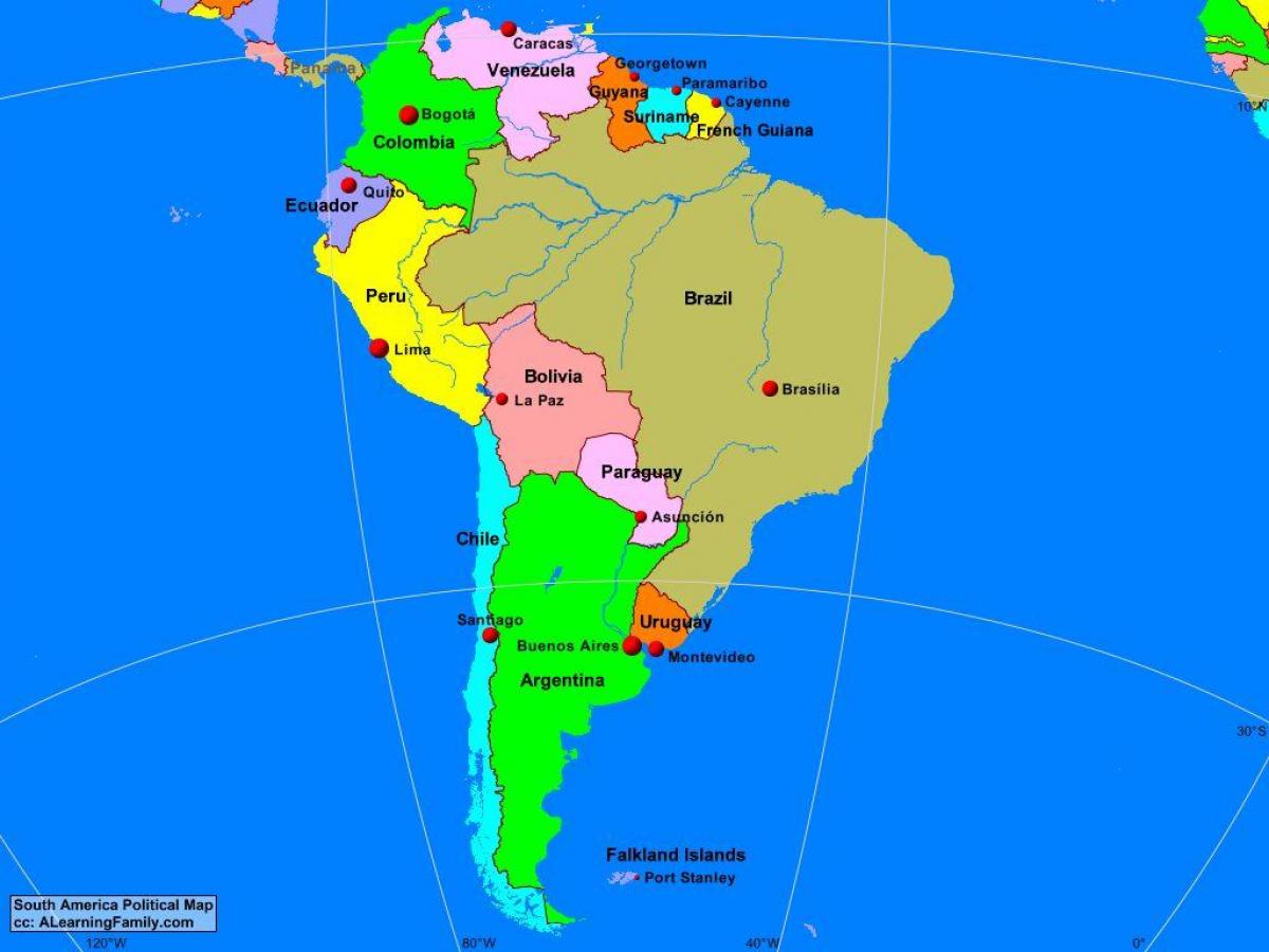 Lima Güney Amerika haritası 