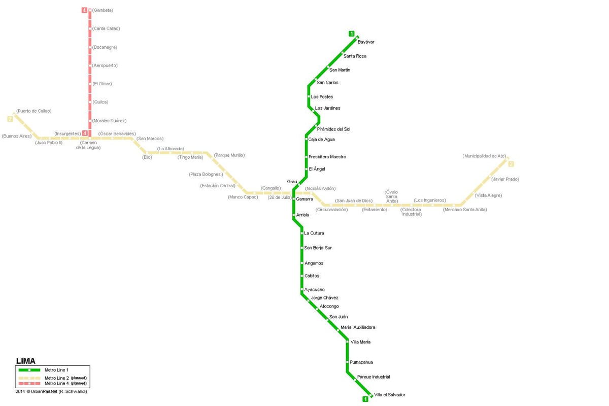 Lima Metro haritası 